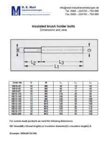 insulated brush holder bolts