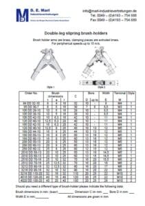 Brushholders double leg