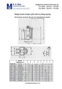 Brushholders with self-recoiling spring