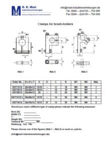 Clamps for brush holders