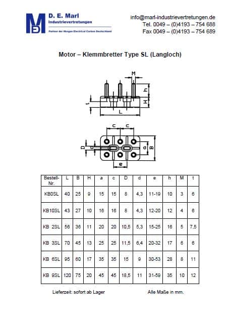 Motorklemmbrett Langloch