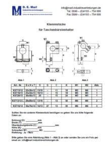 Klemmstücke für Kohlehalter