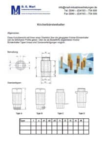 Köcherbürstenhalter