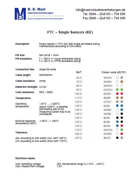 PTC - Single sensors