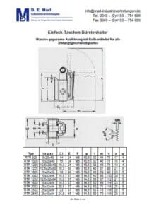 Einfach-Taschenbürstenhalter mit Rollbandfeder