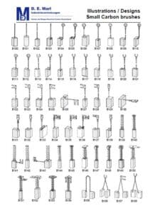 Designs of small carbon brushes