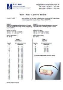 Run capacitors (Comar)