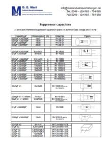 Suppressor capacitors