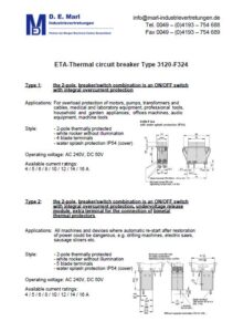 ETA circuit breaker type 3120