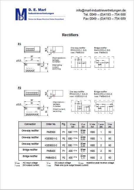 Brake rectifiers