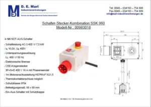 Schalter-Stecker-Kombination SSK960